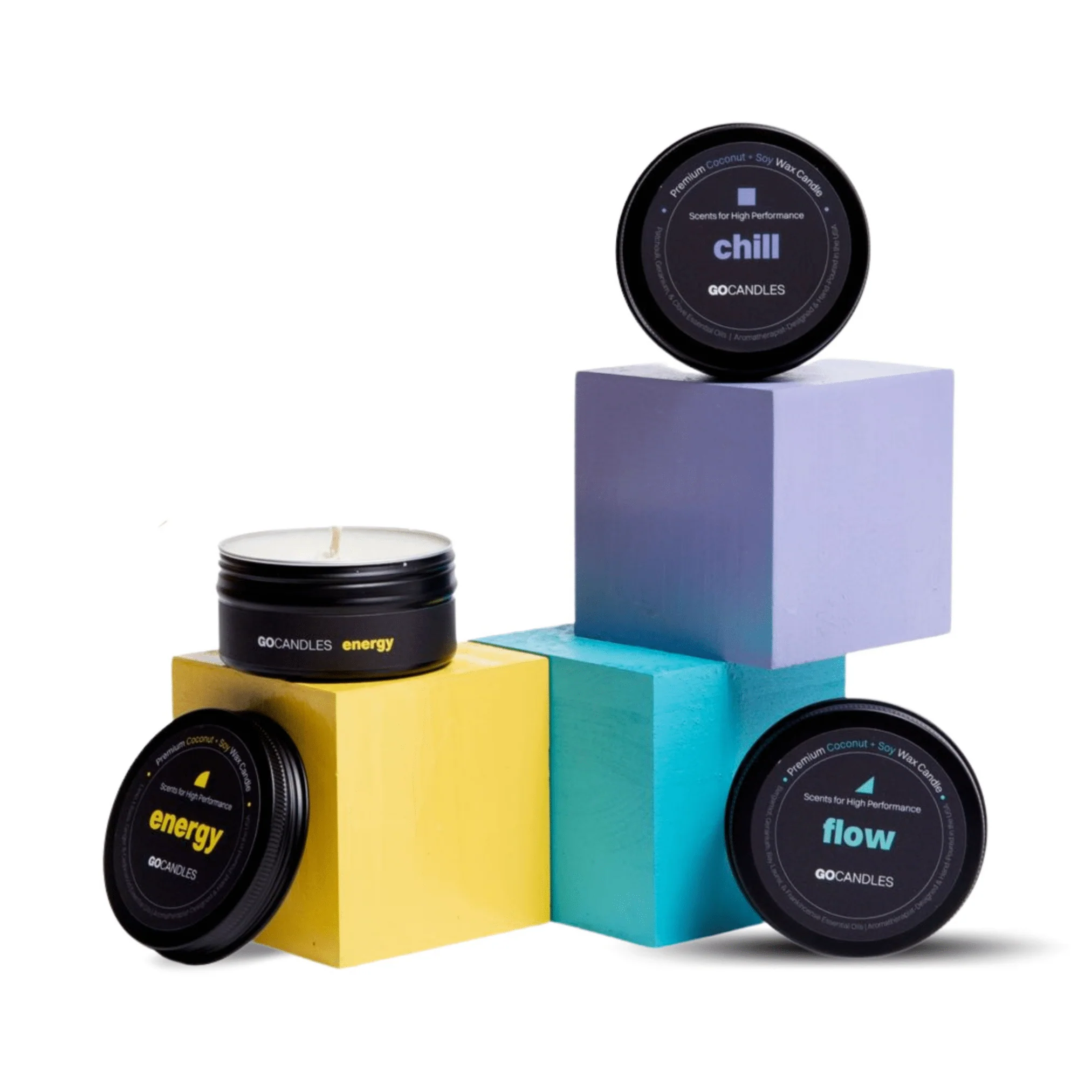 Go Candles Discovery Set - 3 Pack Energy, Flow, & Chill - Image 4